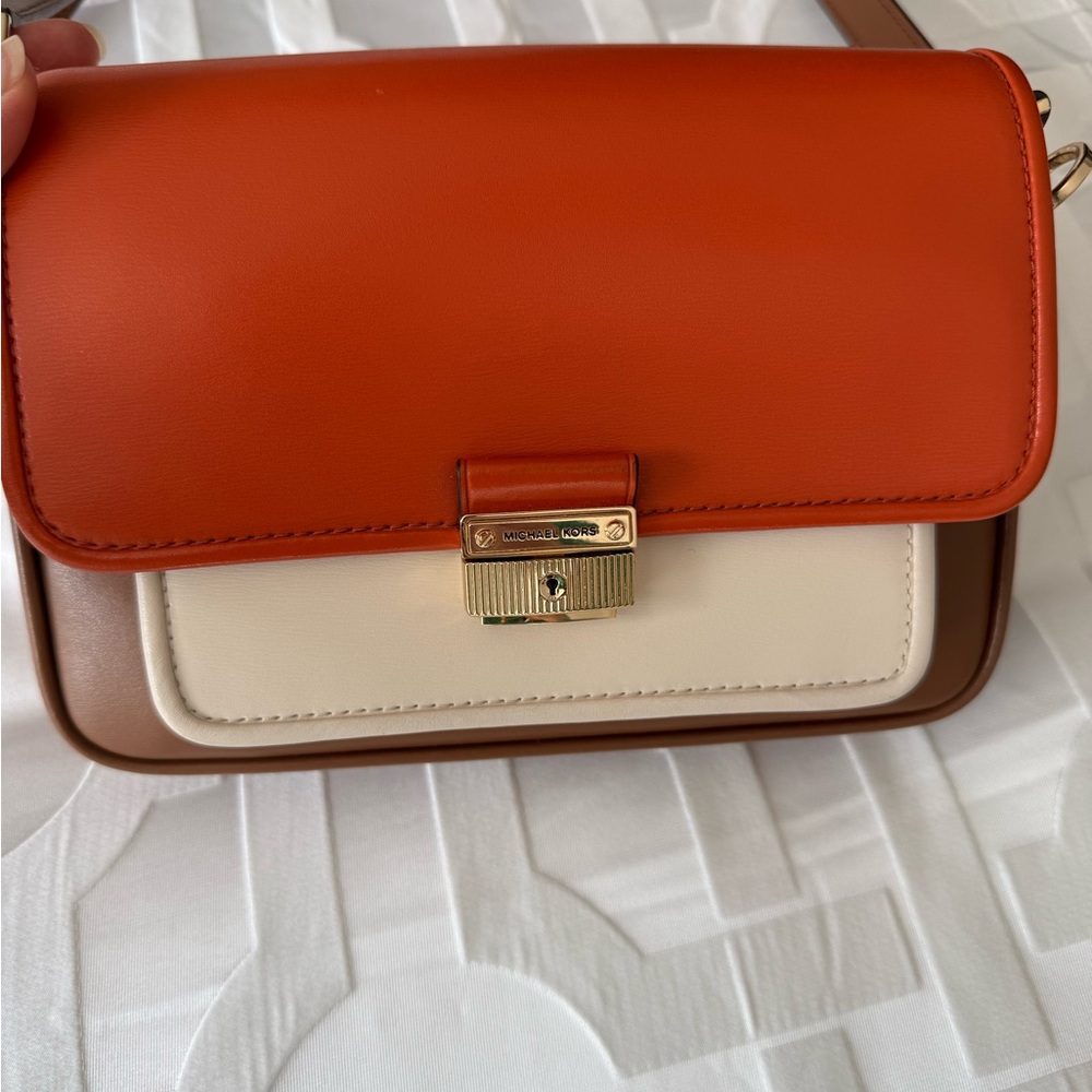 Michael Kors Orange and Cream Women's Bag